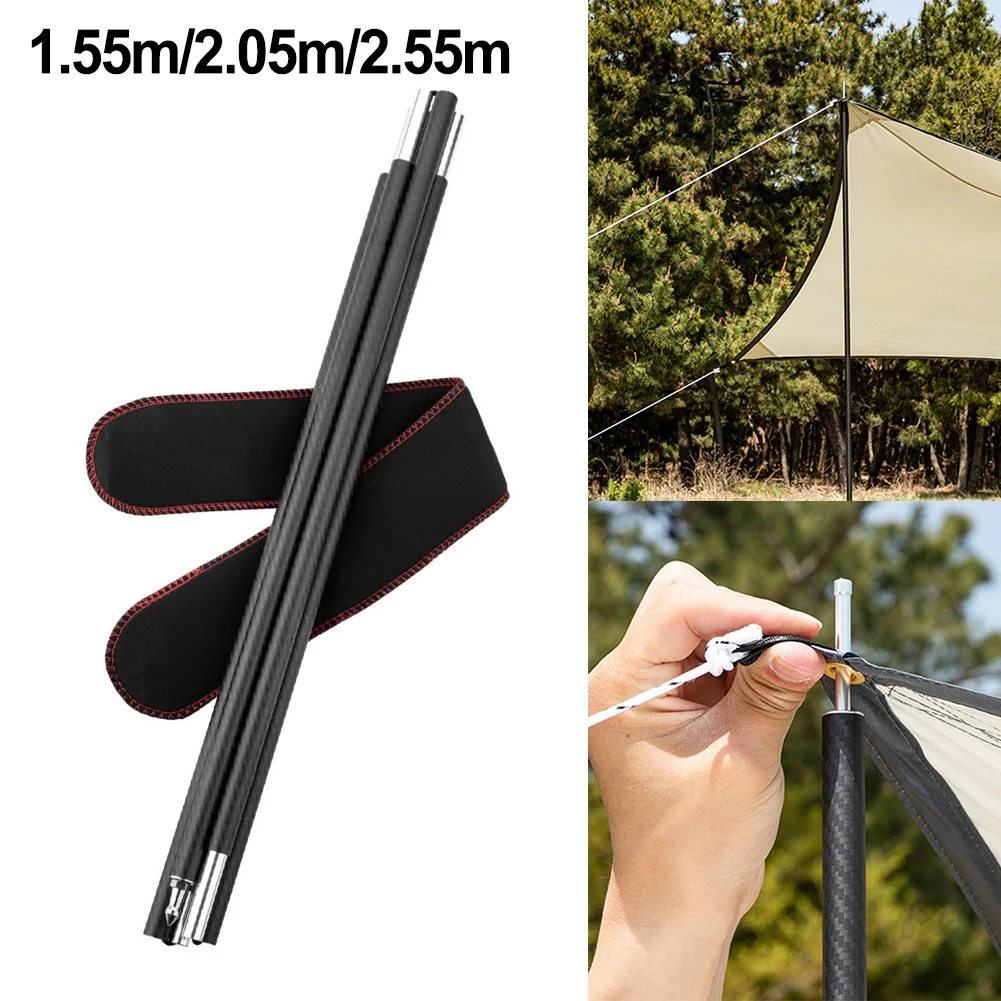

For Picnic Setups For Camping Tents Outdoor Awning Poles Camping Canopy Patio Shade Outdoor Camping Unfolded Length 2.05 Meters