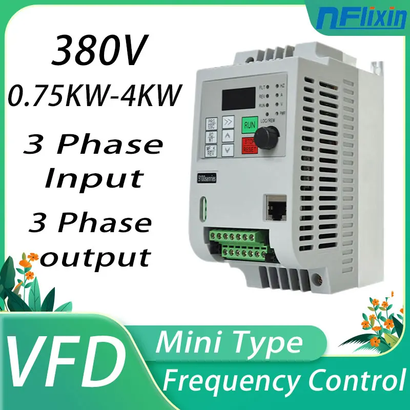 Hot Sale ! 380V 0.75KW-11KW VFD 3-3 phase Variable Frequency Drive Converter Inverter Motor Speed Controller