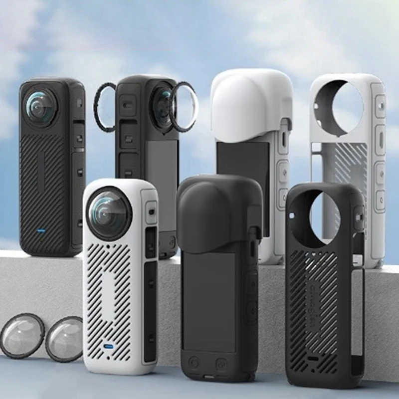 Insta360 X4 바디 실리콘 케이스 X4 렌즈 키트 스포츠 카메라 보호 액세서리 용 SCLS 실리콘 보호 키트