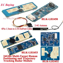 1-10Pcs Hi-Link HLK-LD2450 LD2452 LD2453 MM Wave Human Body Motion Tracking Trajectory Radar Sensor Module Multi-Target Position