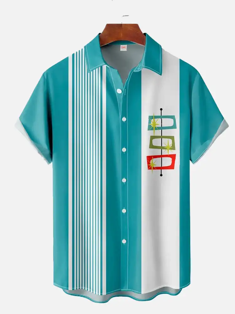 Men\'s fashionable and minimalist shirts 2023 Summer casual short sleeved Hawaii beach shirt vacation trend