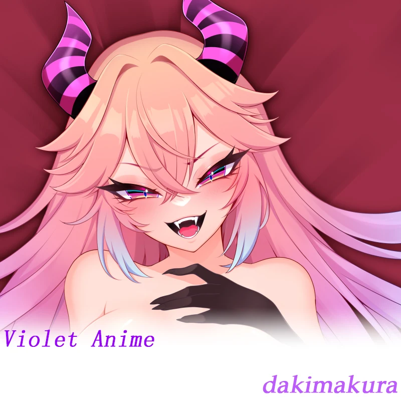 Dakimakura أنيمي الشيطانة على الوجهين طباعة وسادة الجسم بالحجم الطبيعي #1