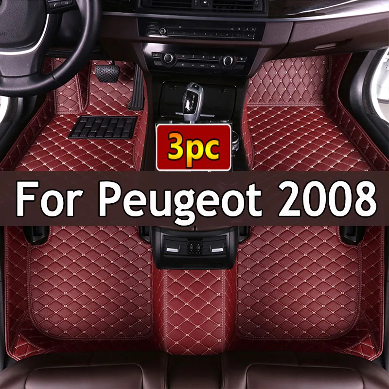 

Custom Car Floor Mats For Peugeot 2008 2013-2023 Auto Carpets Foot Coche Accessorie