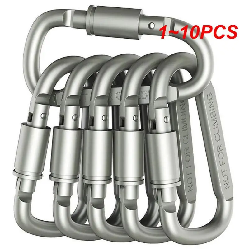 1~10PCS lot Carabiner Travel Kit Camping Equipment Alloy Aluminum Survival Gear Camp Mountaineering Hook Carabiner Camping