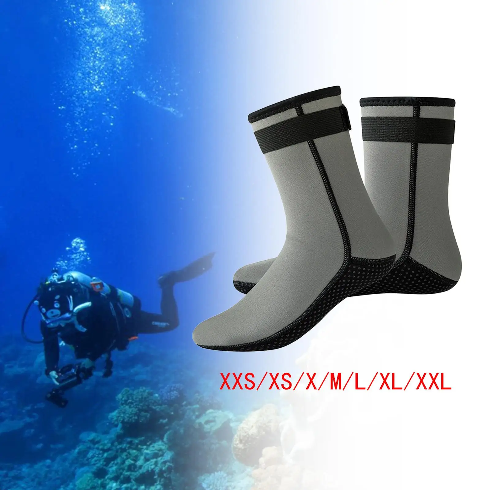 3mm Neoprene Diving Socks Wetsuit Socks Water Sport Scuba Socks Booties Swimming