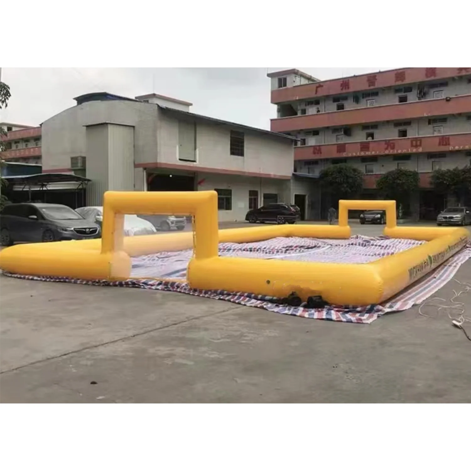 Outdoor Kids Inflatable Soccer Court Football Pitch Arena Airtight Blow up Football Field for Sale