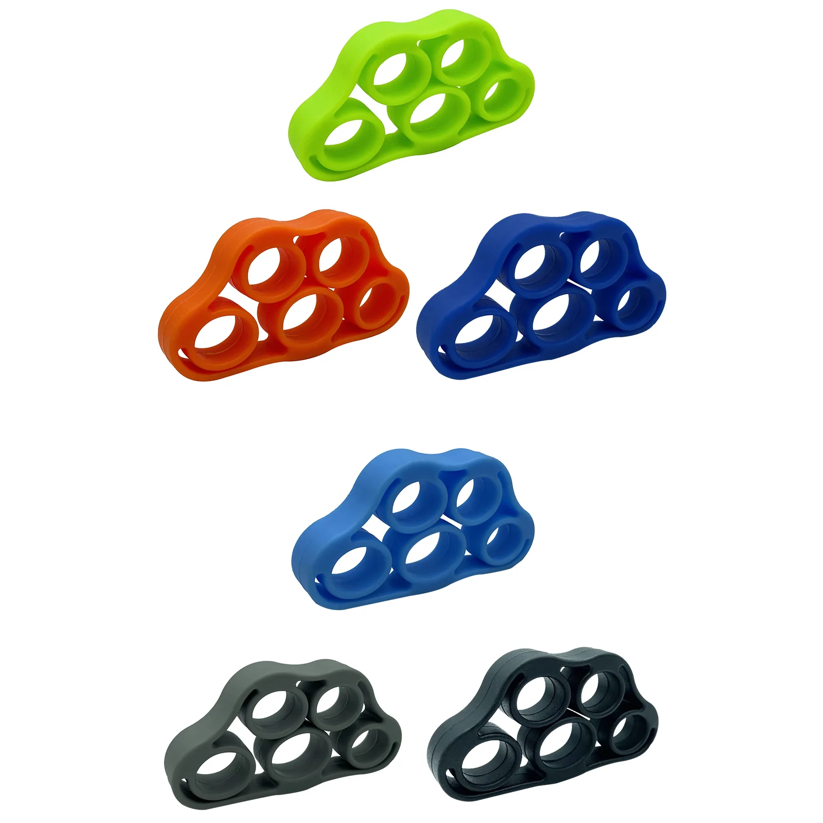 3pcs Finger Grips Pull Rings Soft Elastic Silicone Finger Tension Ring Wrist Rehabilitation Washable for Men Women Home Use image 4