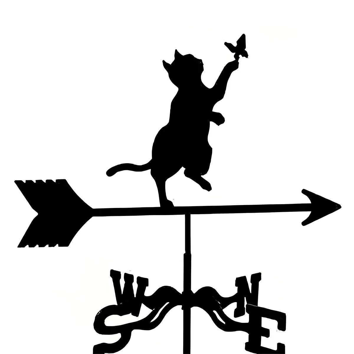 

Weather Vane Metal Weathervane Wind Vanes Garden Art Decor Wind Direction Indicator Outdoor Rooftop Farm Courtyard Decoration