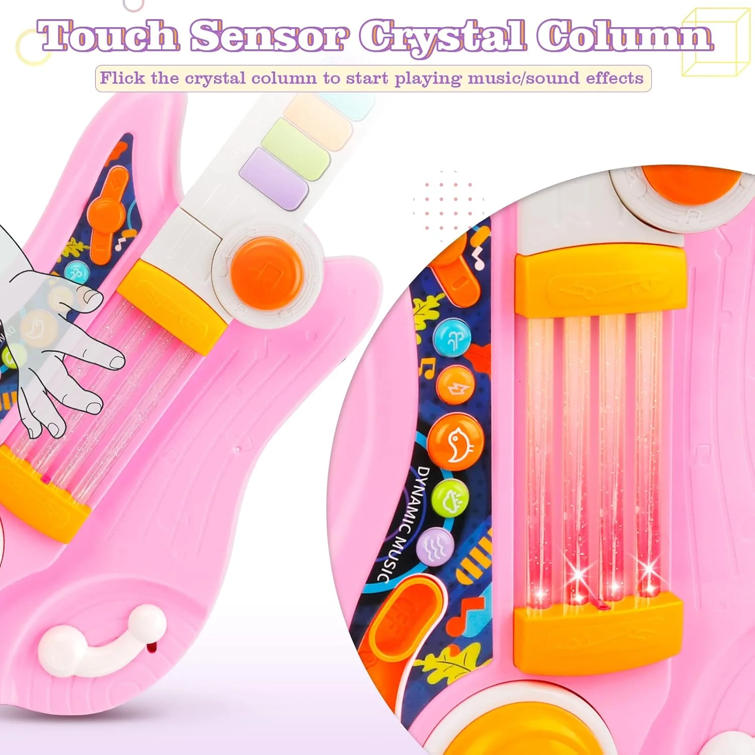 2-em-1 crianças guitarra elétrica piano brinquedo dobrável instrumento musical luzes cinta educacional diversão música presente para meninos meninas idade 2-5