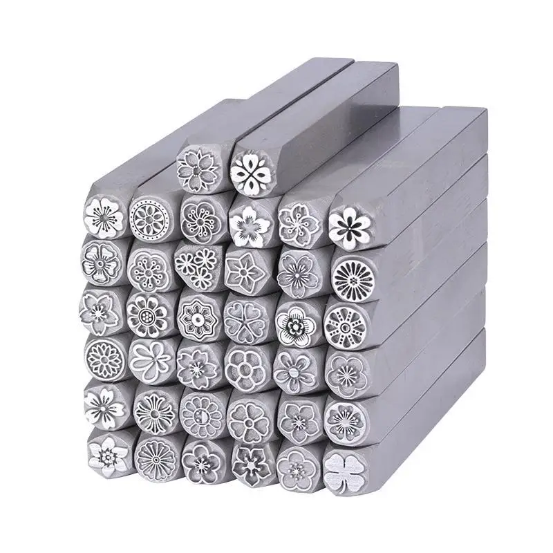 Jewellery steel stamped flower pattern gold and silver pattern chiselled mould bracelet chiselling knife jewellery tools