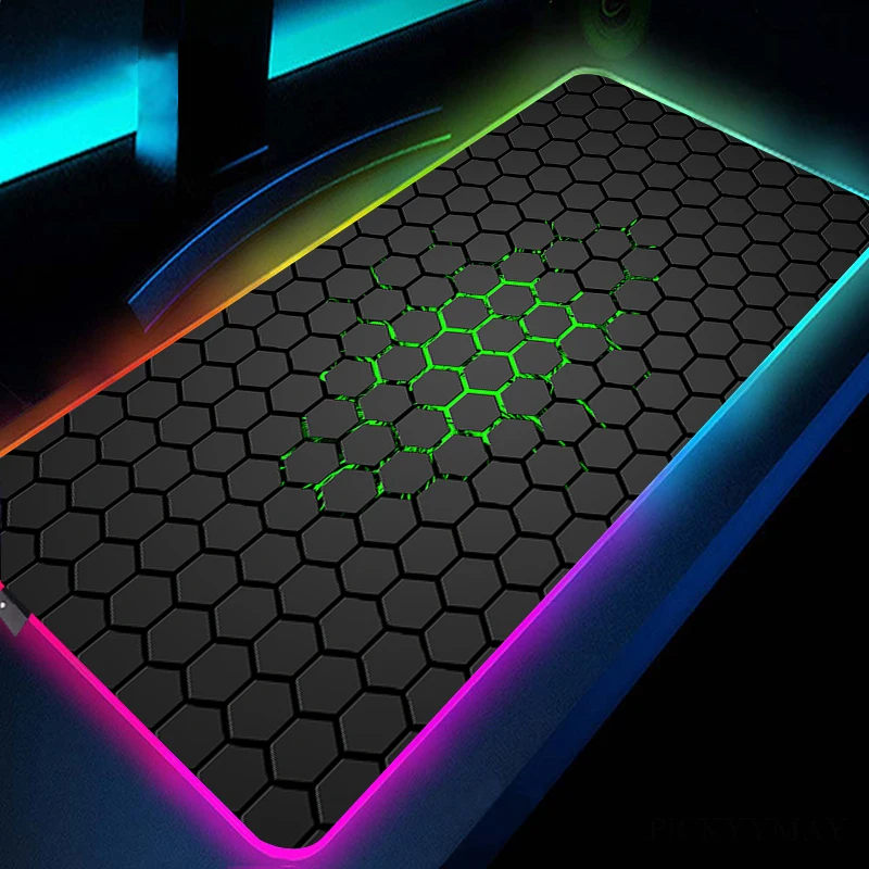 

Design Backlight Gaming Mousepad Desk Pad RGB Gamer Mousepads Mouse Pad LED Non-Slip Rubber Mouse Mat Keyboard Mats