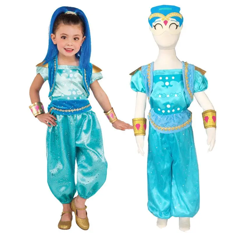 Children's Day Shimmer and Shine Boxed Shimmer Dress Up Set Pre School Costume Cosplay Costumes Girls Outfit Halloween Clothes