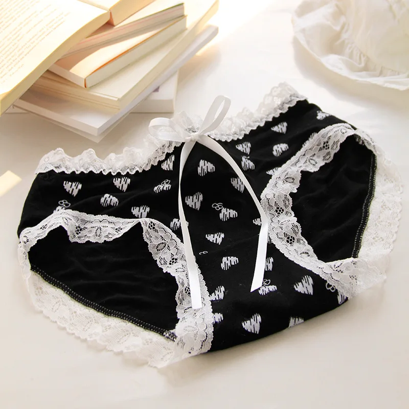Women\'s Cotton Underwear Sexy Lace Panties Fashion Leopard Print Traceless Briefs Waist Comfort Underpants Female Lingerie