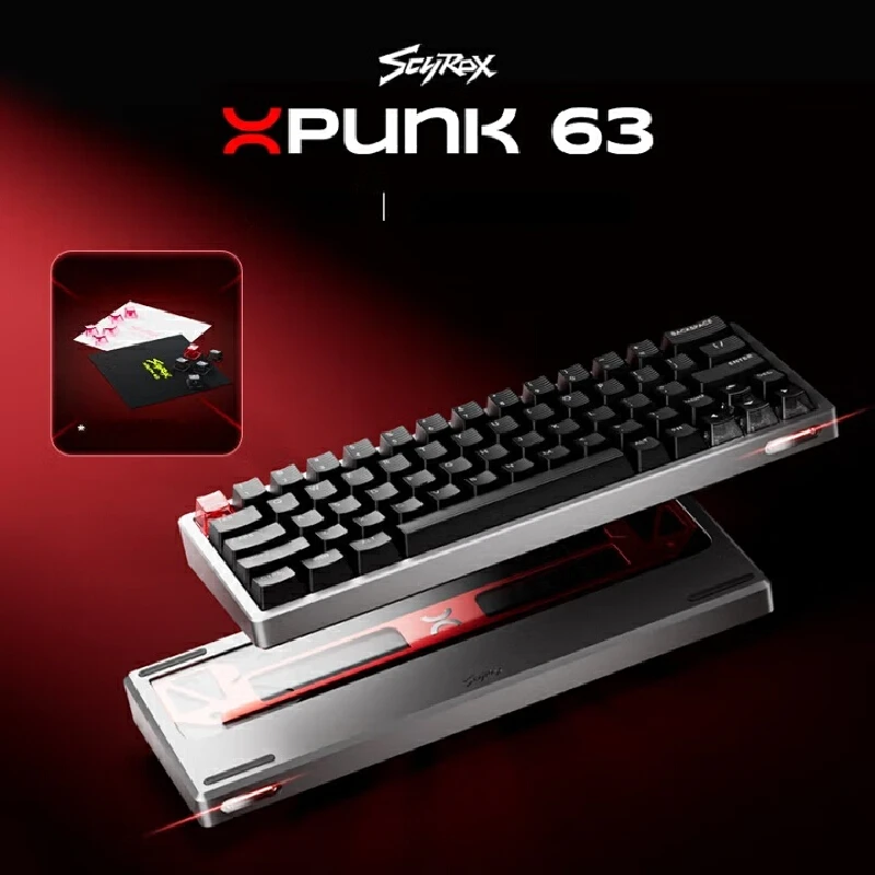 Scyrox Xpunk63 Magnetic Keyboard Wired 8KHZ RT0.01 RGB Magnetic Jade Gaming Mechanical Keyboard CNC Customised 0.125MS