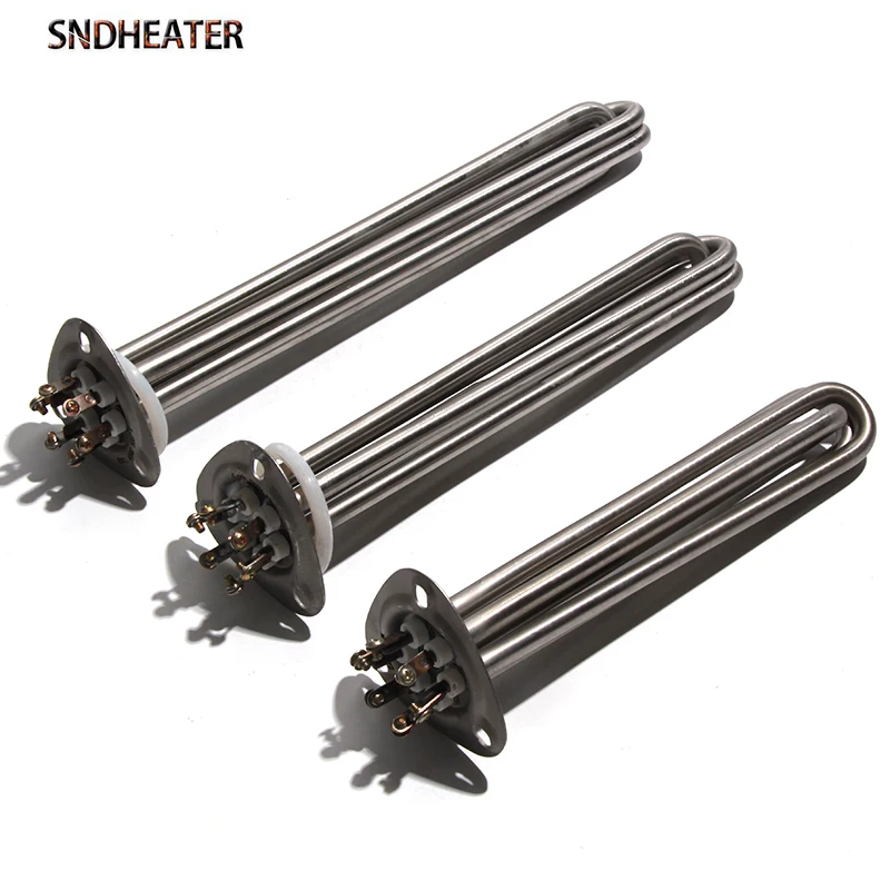 SNDHEATER 220V 63mm trójkątny kołnierz grzejnik elektryczny element 6KW/9KW/12KW 201SS rura grzewcza wody do zmywarki zbiornik na wodę 1 szt.