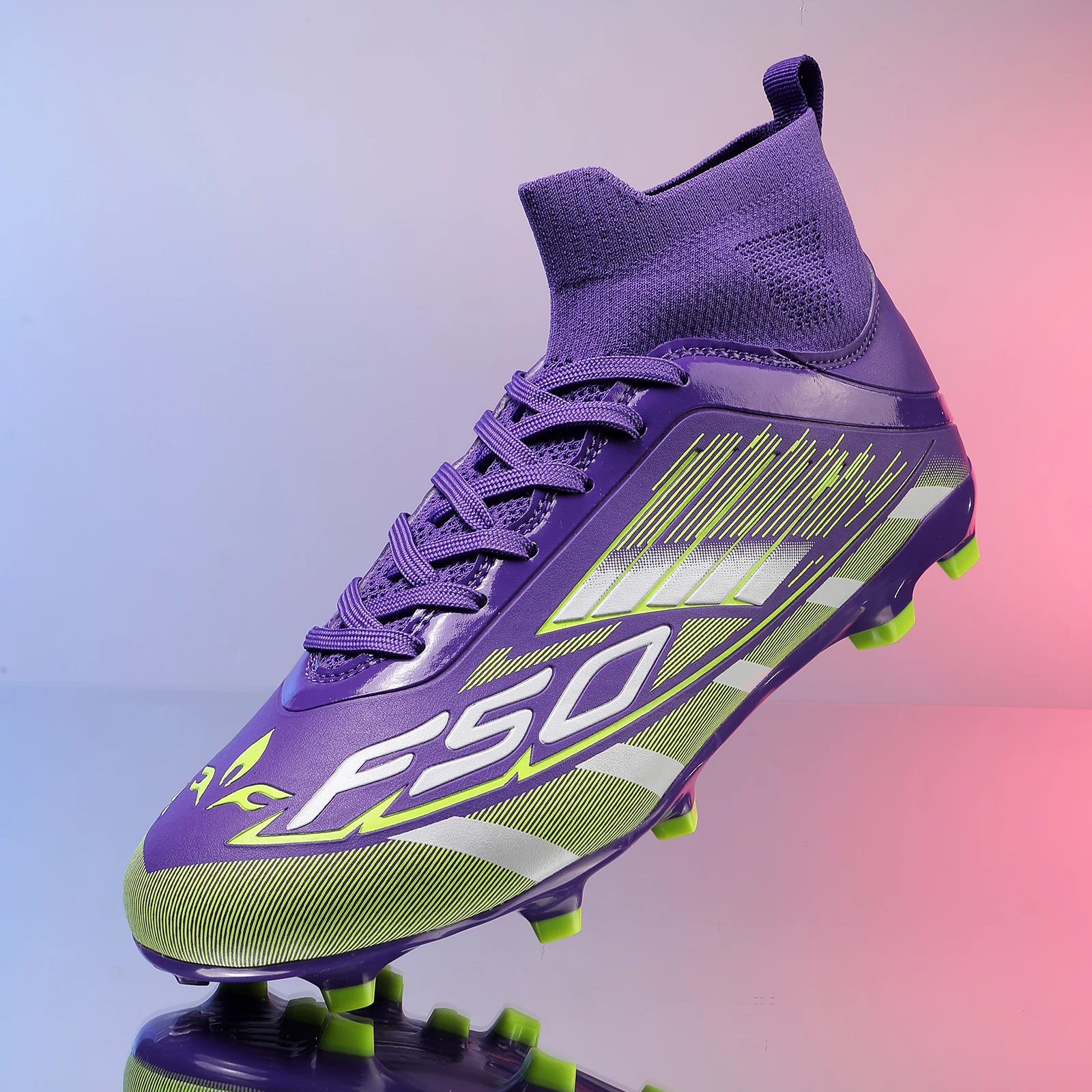New Men Football Boots TF/FG Boys Professional Ankle Match Sports Shoes Non-Slip Soccer Shoes Unisex Comfortable Sneakers