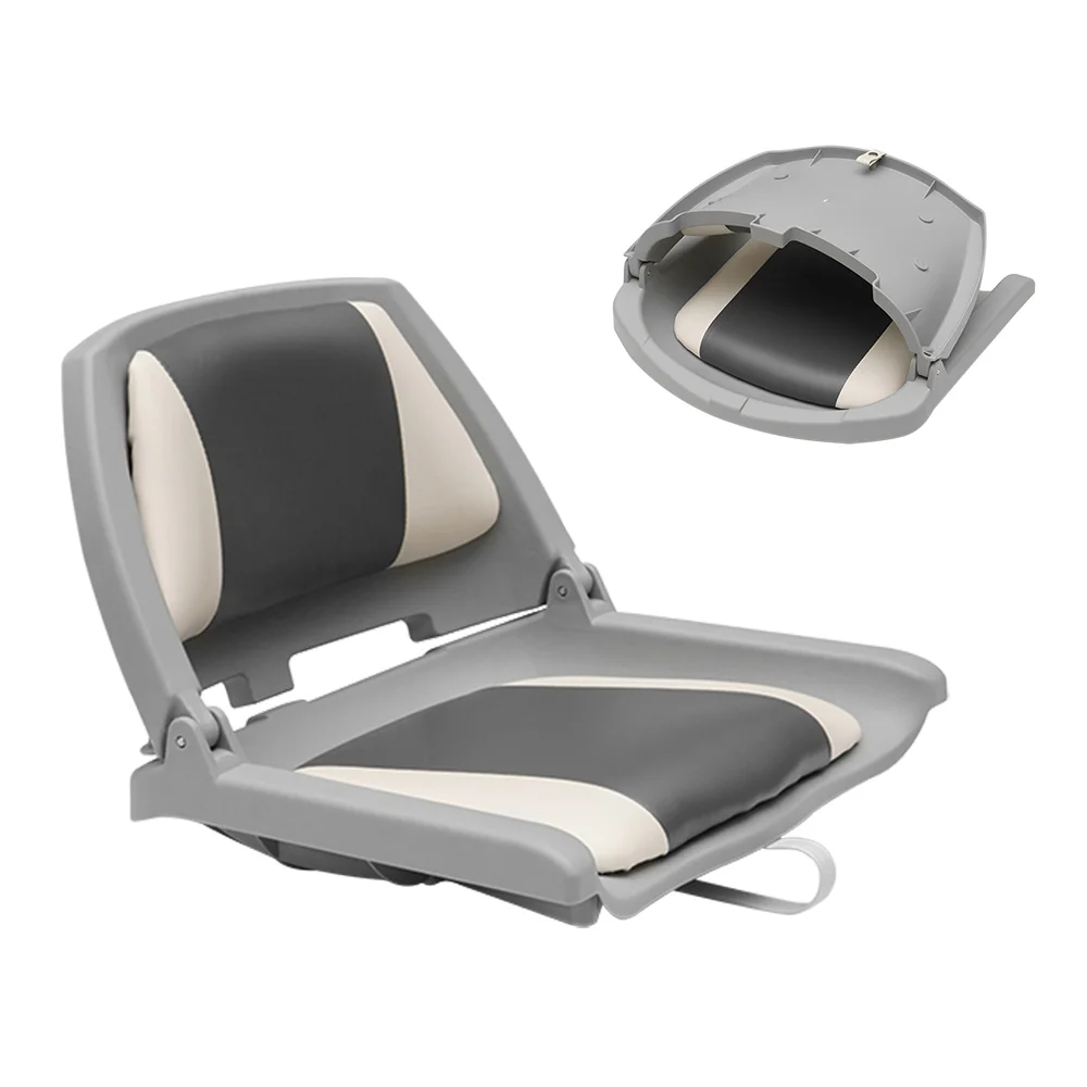 STLFF Plastic Inflatable Boat Seat Factory Directly Fold Down Kayak Seat Custom Waterproof Leather Boat Marine Seat