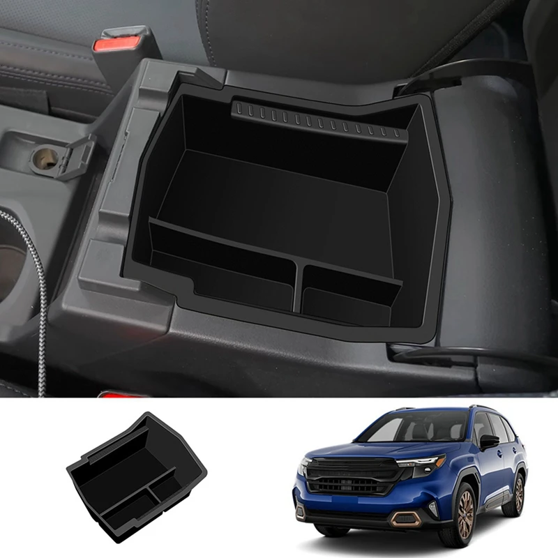 Console central do carro caixa de armazenamento braço organizador bandeja para subaru forester 2025 acessórios interiores