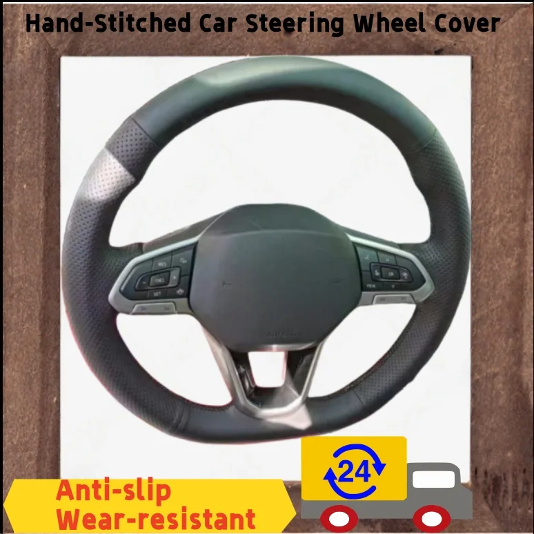 

Custom Microfiber Leather Hand-Stitched Steering Wheel Cover For VolksWagen Passat B8 2019 2020 2021 2022 Golf 8 2020 2021 2022