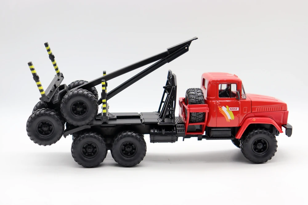 NEW 1/43 KRAZ-64372 Tractor with Trailer Timber Carrying Vessel Truck Long Vehicle Diecast Alloy toys For Collection Gift