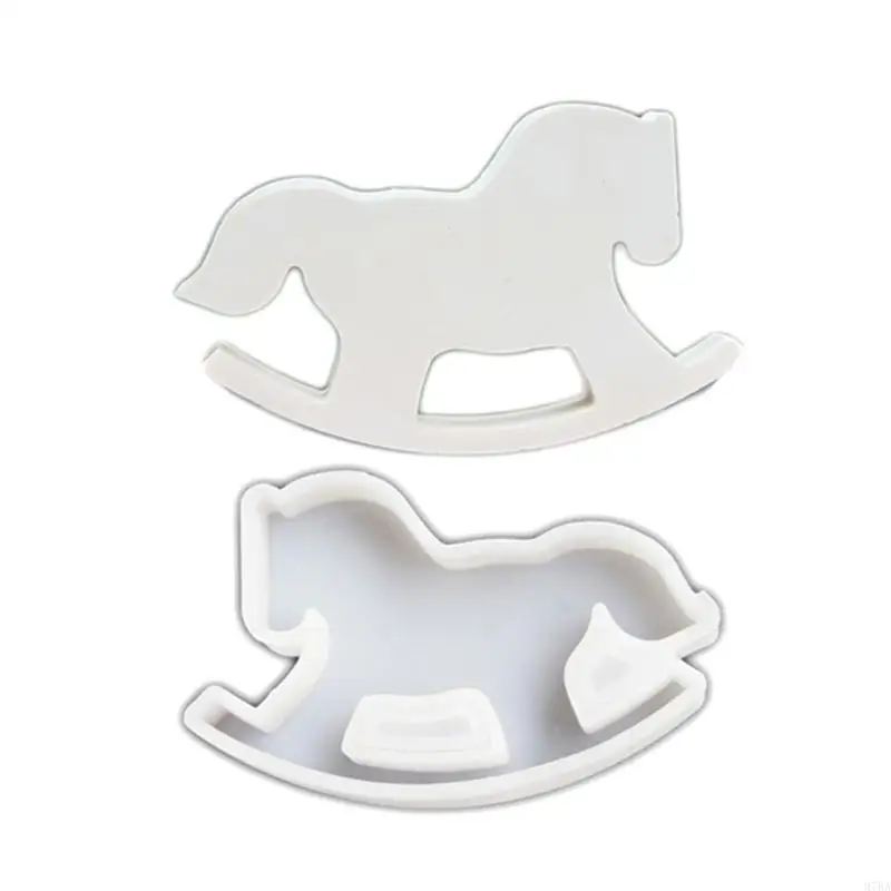 97BA Animal Silicone Molds Rocking Horse Epoxy Resin Moulds Handmade Plasters Mold Craft Supplies for Table Decoration