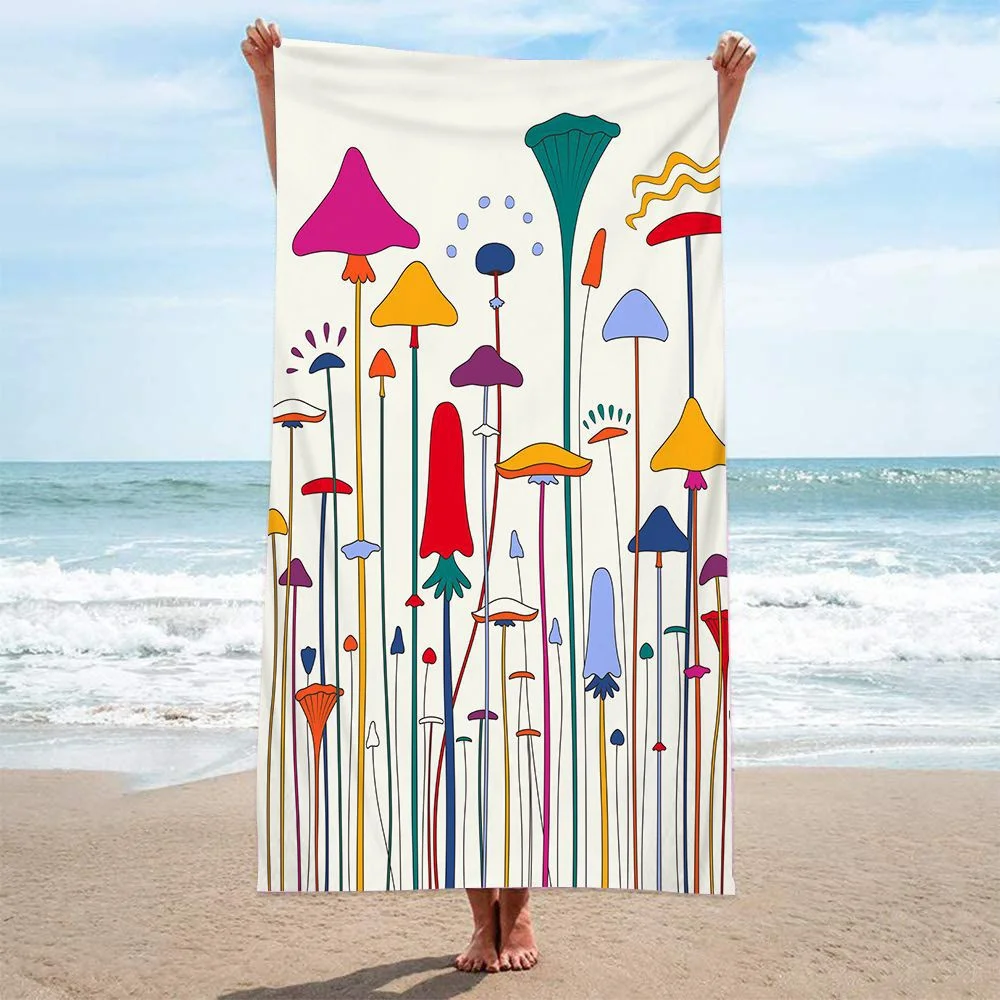 Printed Compact Sunscreen Fast Water Absorption Soft Soft And Dense Skin Friendly Beach Towel Microfiber Ultra-fine Fiber