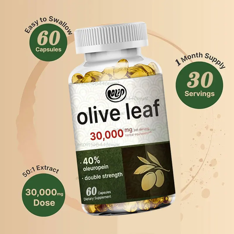 Olive leaf extract 40% active olivine, 50:1 herbal polyphenol and flavonoid antioxidants, immune and heart health