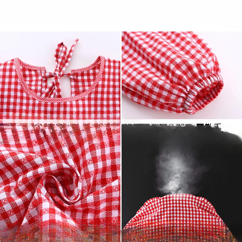 Household kitchen cotton long sleeved apron Korean version breathable