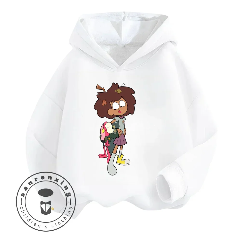 New Hit Amphibia Animated Cartoon Character Print Design Spring and Autumn Style Young and Sunny Long Sleeve Hoodie for Children