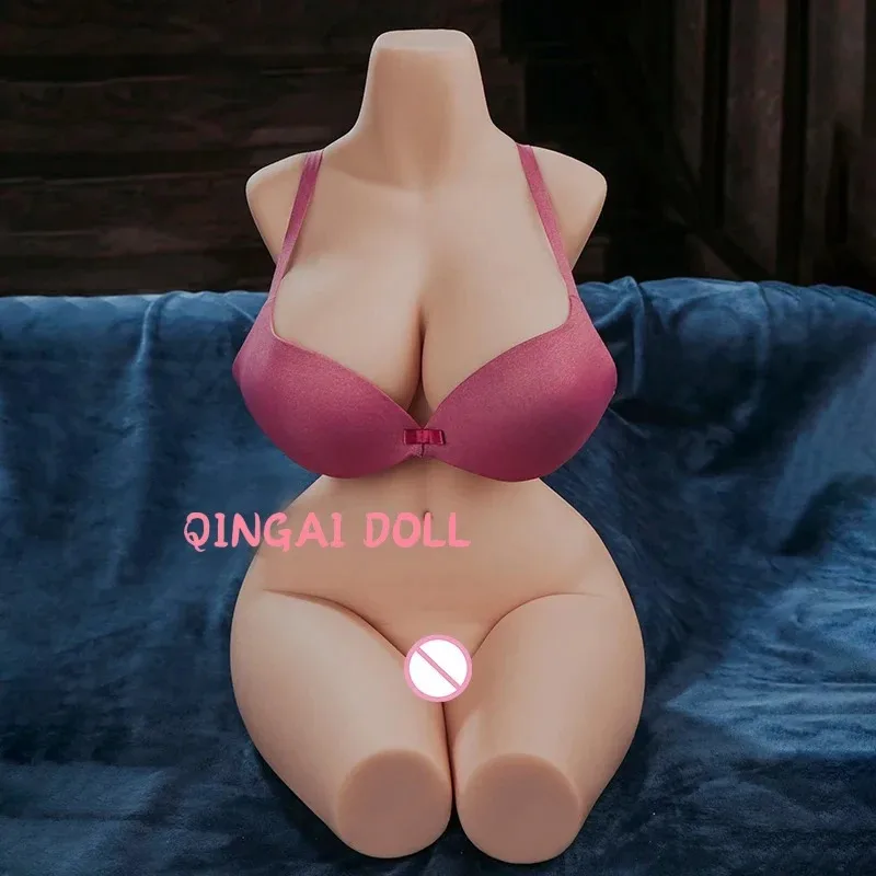 

QINGAI-Half Body TPE Silicone Sex Toy, Adult Male Products, Simulated 3D Female Vagina, Anus, Big Chest, Buttocks, Butter, Sex