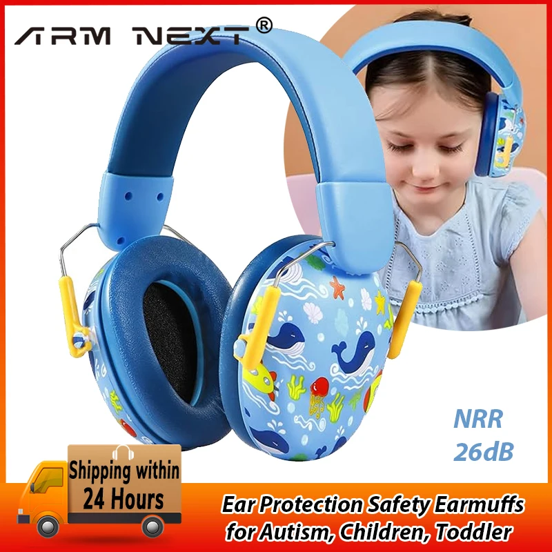 arm next earmuffs com cancelamento de ruido para criancas e criancas protecao auditiva infantil nrr 26db protecao auditiva autismo 01