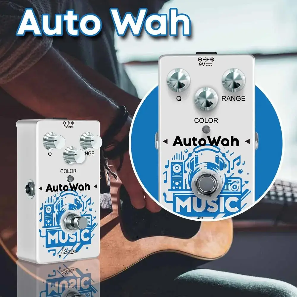 RE-08 تأثيرات الغيتار دواسة التلقائي واه تجاوز تأثير دواسة اللون الأزرق 350 جرام الوزن 11*5.8*5.5 سنتيمتر حجم المواد المعدنية 1 قطعة #2