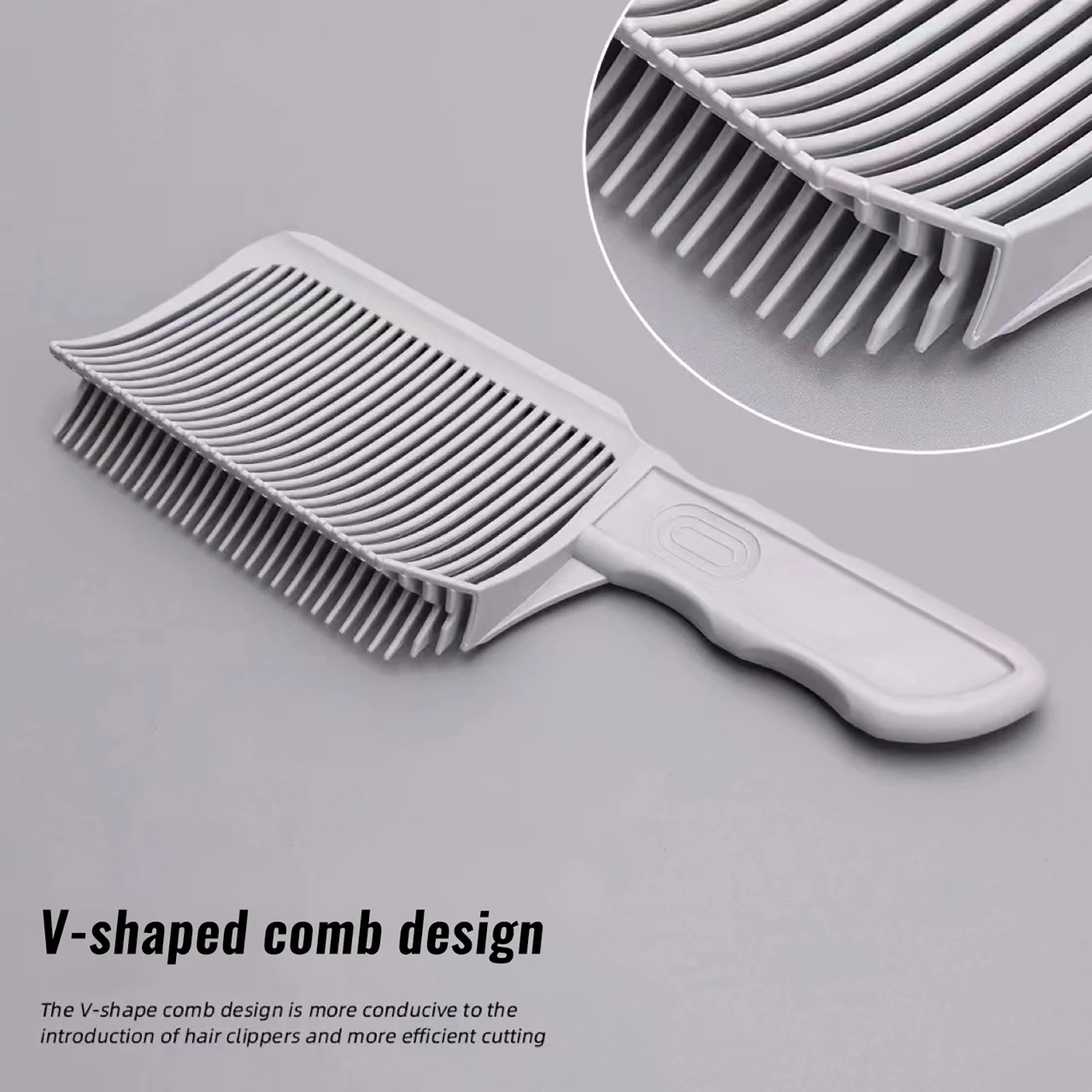 Blending Fade Combs Gradienter Design Curved Positioning Flat Top Comb for Various Short Haircuts