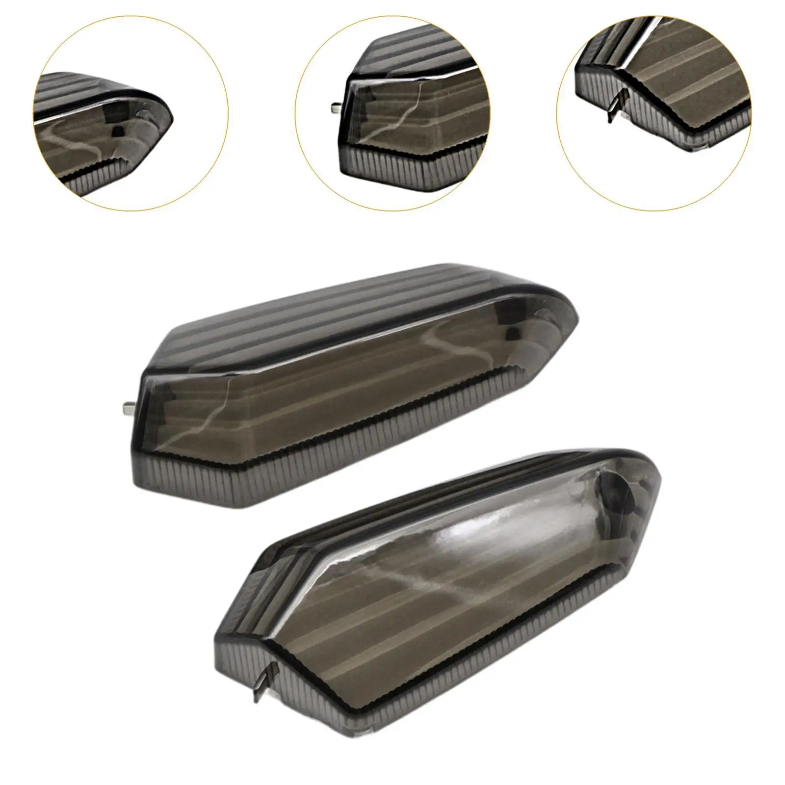 Alloggiamenti per indicatori di direzione per moto 1 paio di sostituzioni dirette Coperture luminose per accessori pratici premium facili da installare