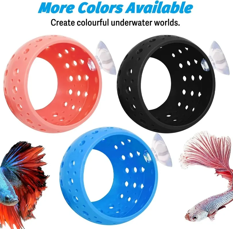 Betta Bulb Hide Tunnel Aquarium Fish Hideout with Suction Cup - Shrimp Cave Aquarium Decor for Small Fish Guppy Hiding&Resting view 6