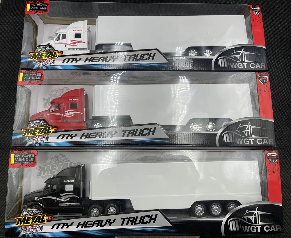 New 1:48 scale American Truck American trailer Alloy Car Head Cargo Car Children\'s Toys Birthday gift