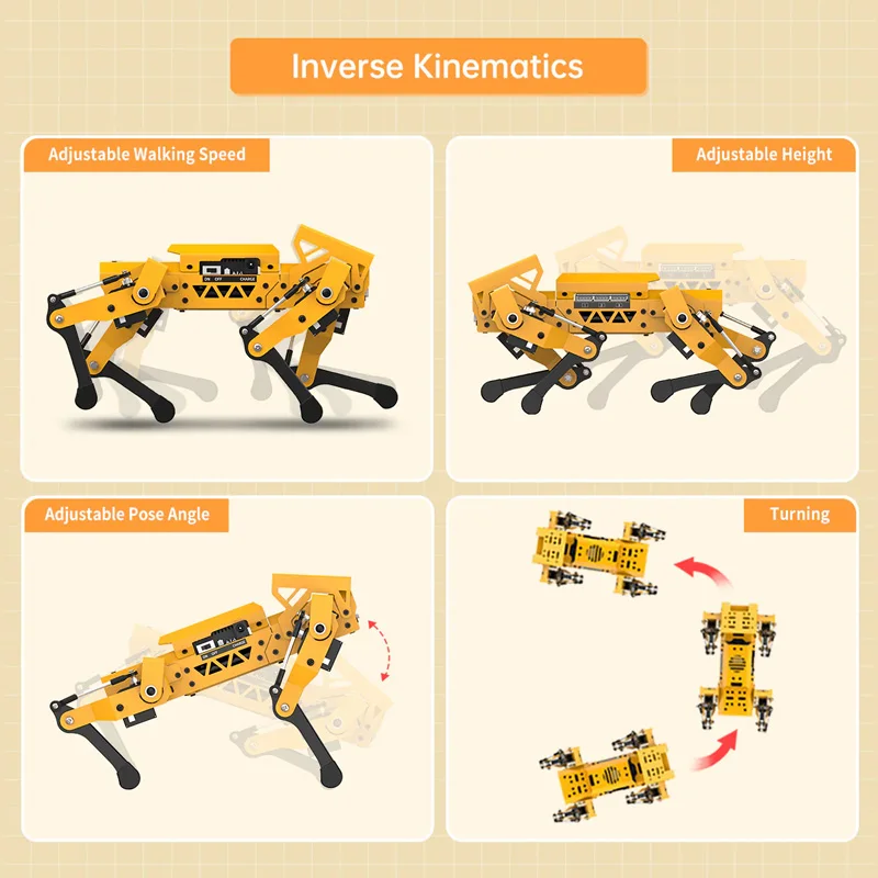 Imagem -05 - Mechdog-hirwonder Open Source ai Robot Dog Controlador Esp32 Servos Coreless de Alta Velocidade Suporte Scratch Arduino Python