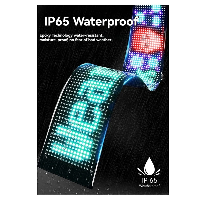 Programmierbares LED-Autoschild, mehrsprachiges Display mit Fernbedienung, APP, Scrollen, Werbebildschirm, Pixel-Matrix-Panel