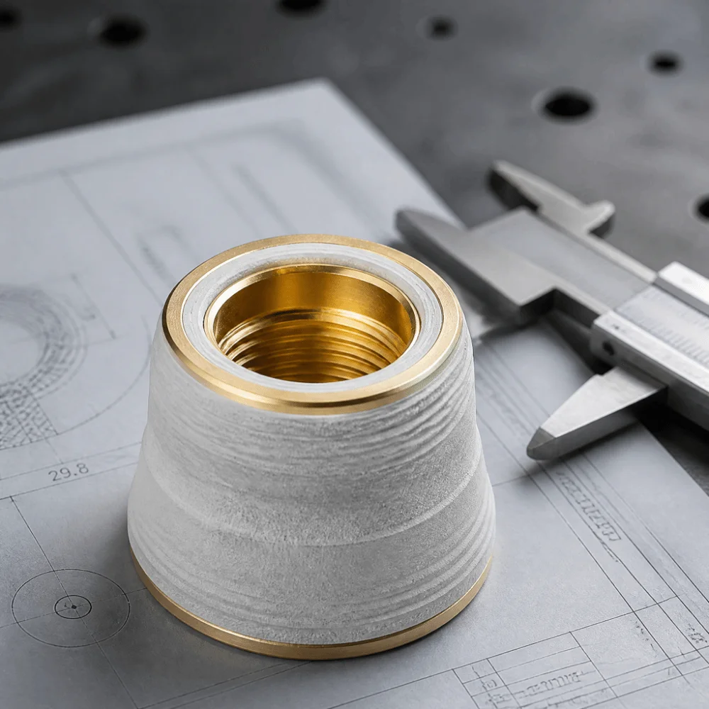 Brass Protective Shield Cap Universal Fit Better Quality Inner Material Plasma Torch Retaining Cup Compact Design