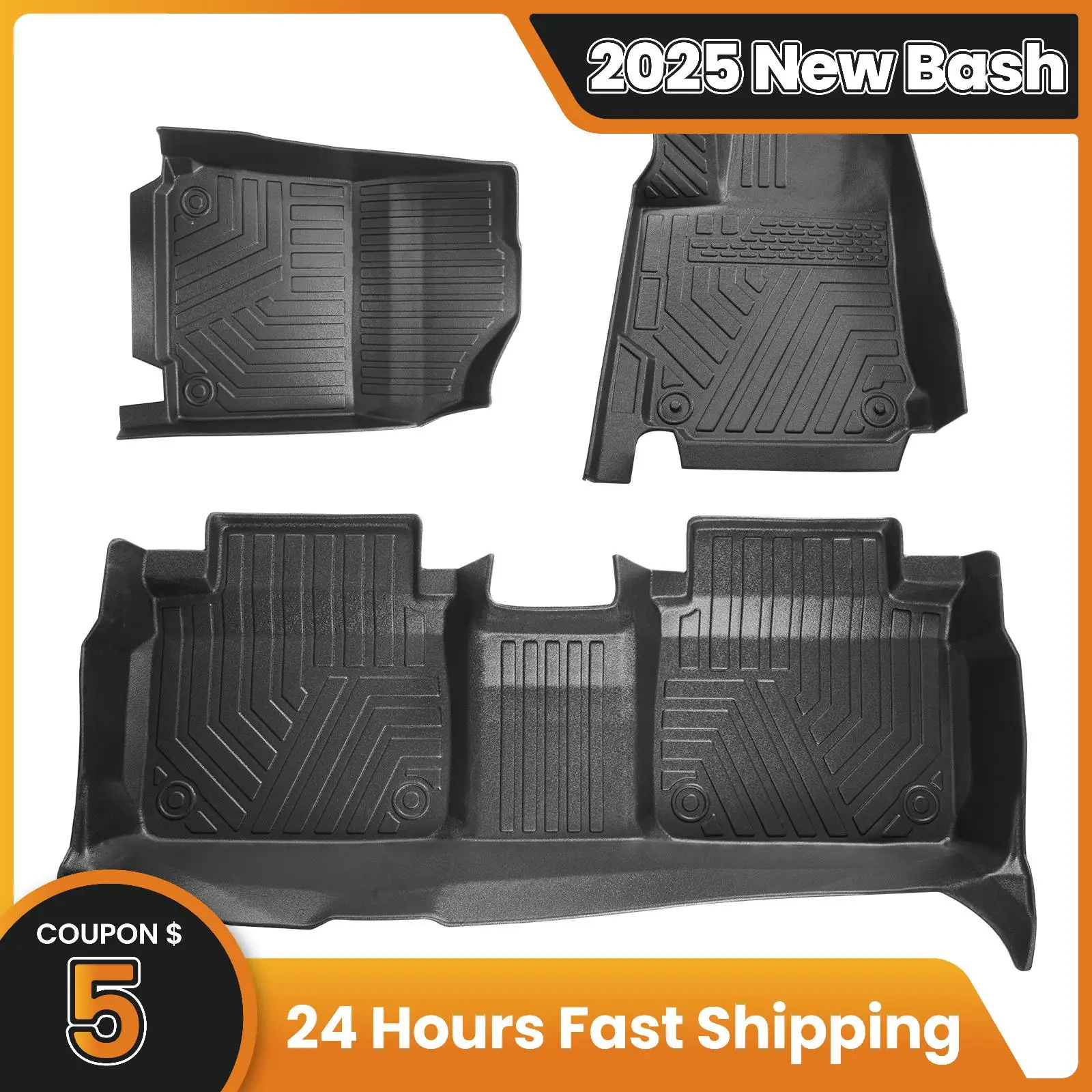 

Floor Mats For Toyota Camry 2012-2017 TPE Rubber Liners All Weather Waterproof
