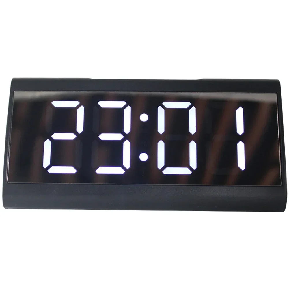 LED Mirror Alarm Clock with Bright Digital Numbers Temperature Display Calendar and 12 24 Hour Format Flexibility