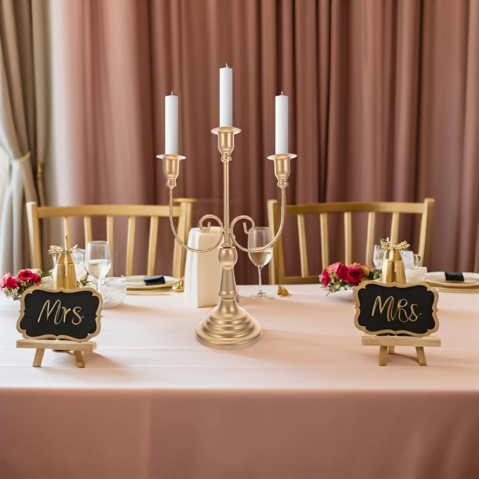 

Iron Holder Candlestick Holders Dining Room Table Centerpiece Wedding Desktop