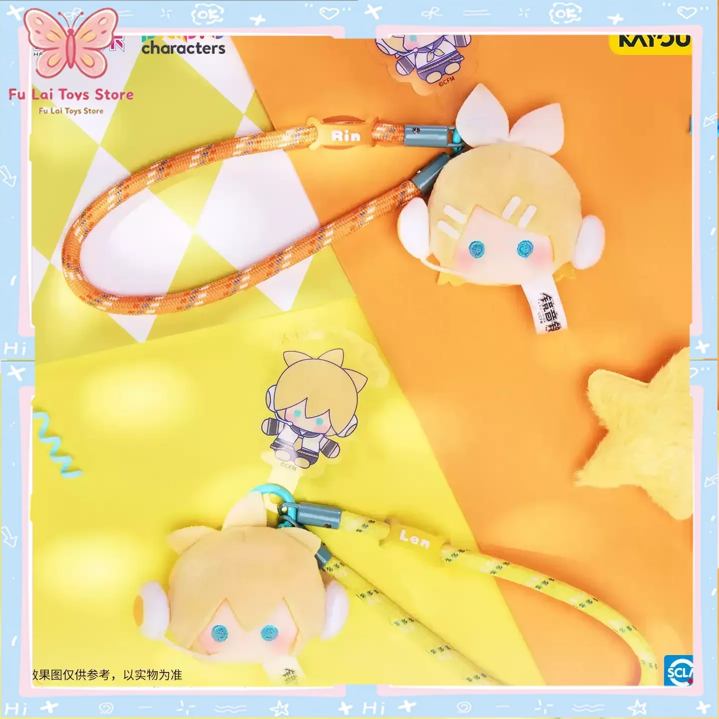 Original KAYOU Piapro Characters CLAP Plush Phone Strap Hatsune Miku Mobile Phone Lanyard Cute Anime Pendant Collectible Gift