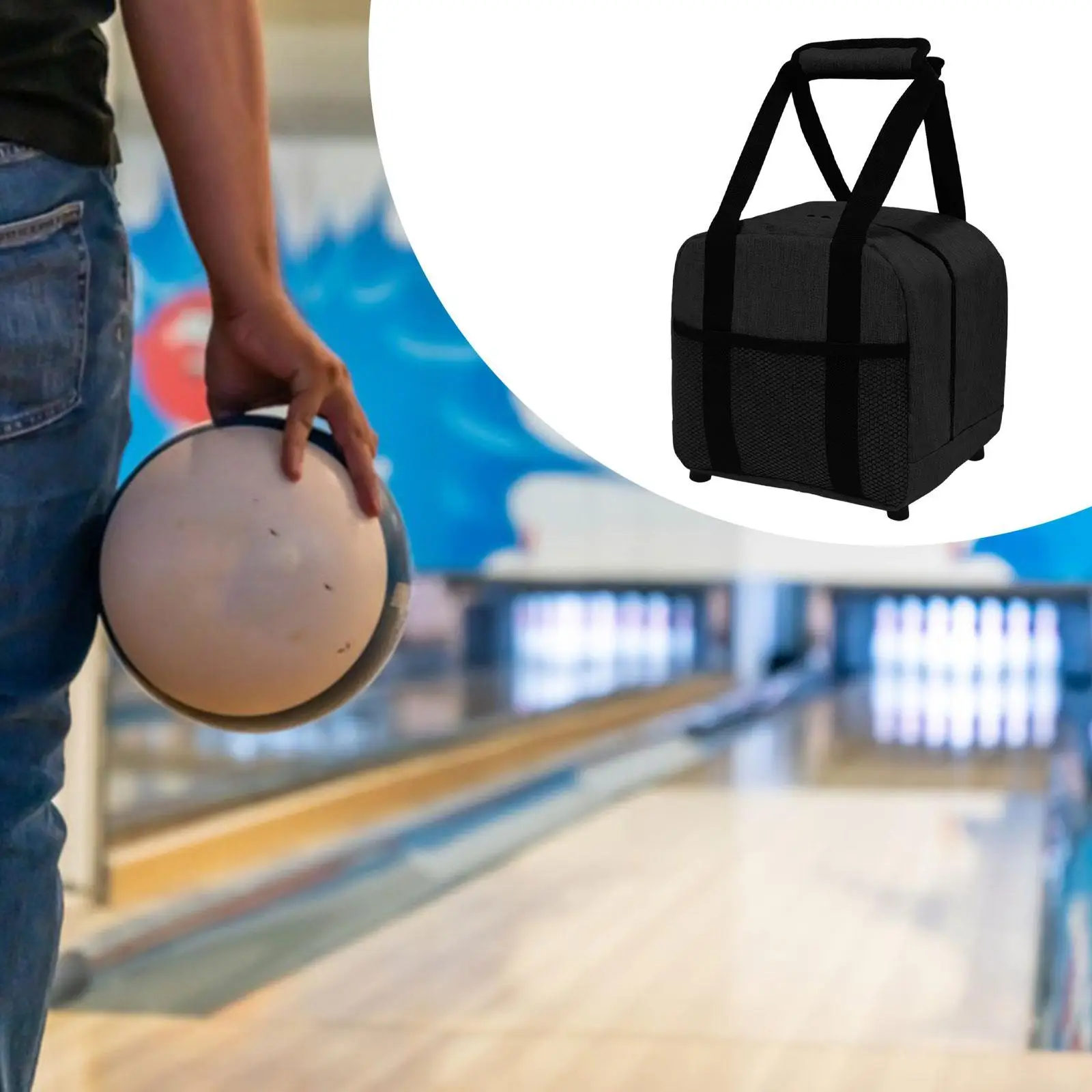 Bowling Ball Bag Container Bowling Handbag for Practice Gym Bowling Supplies