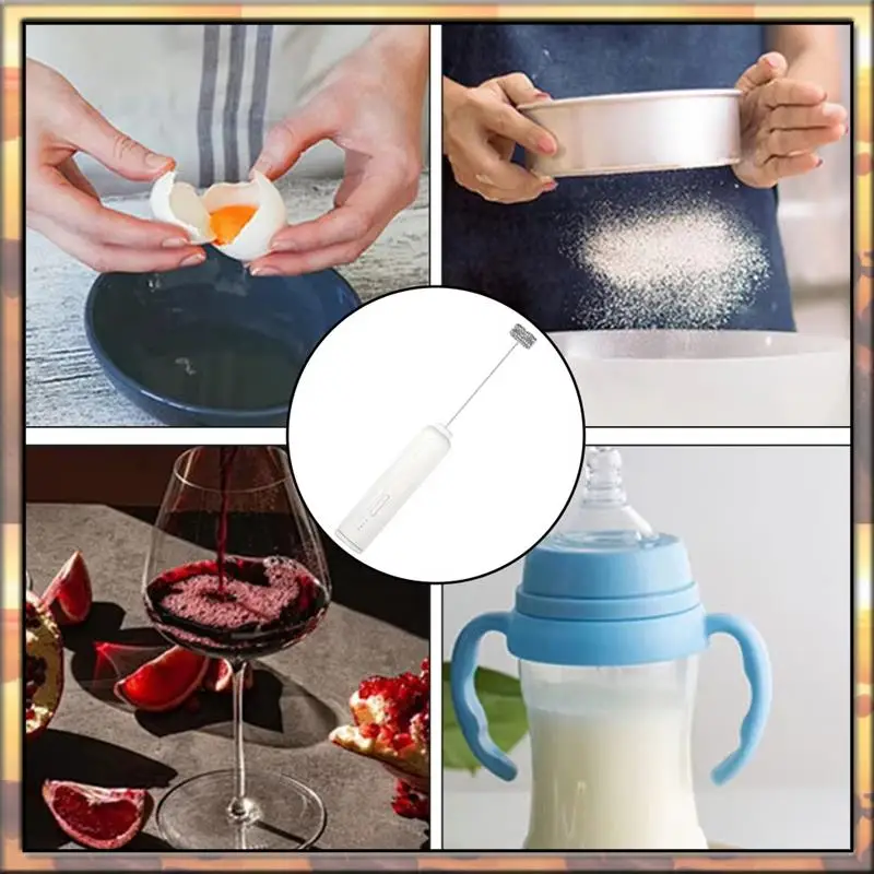 AS59 3-Speed Handheld Milk Frother 3-Speed Handheld Whisk Forcoffee, Lattes Ergonomic Andefficient