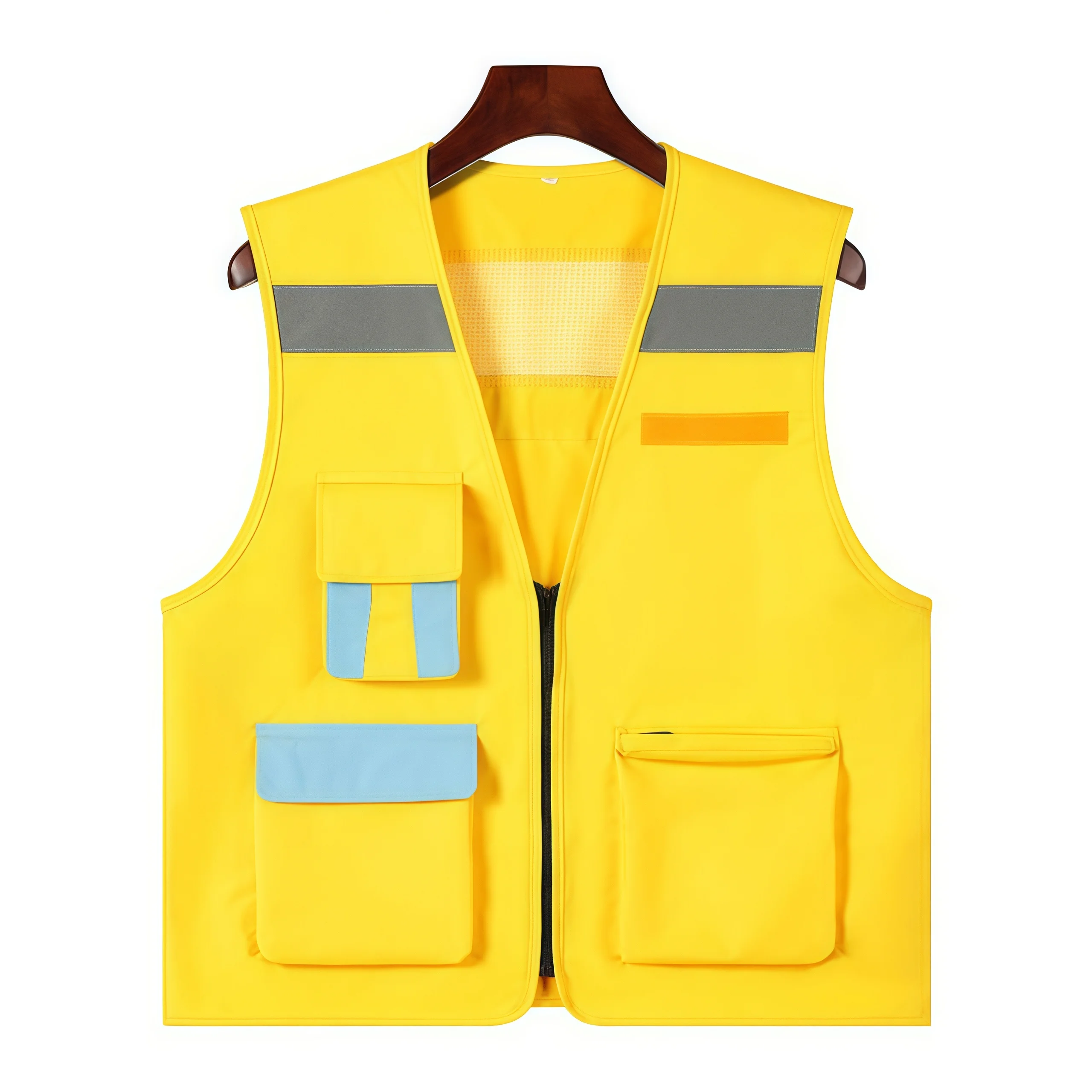 Express vest customization with safety features multiple pockets work uniform for delivery substitute driving Customized Logo