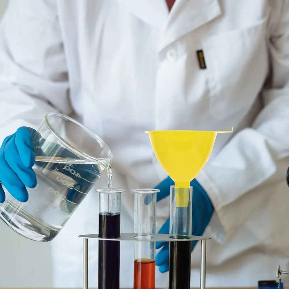 

12Pcs Laboratory Funnels Plastic Triangle Filling Funnels 60mm Food Grade Durable Lightweight for Office Use