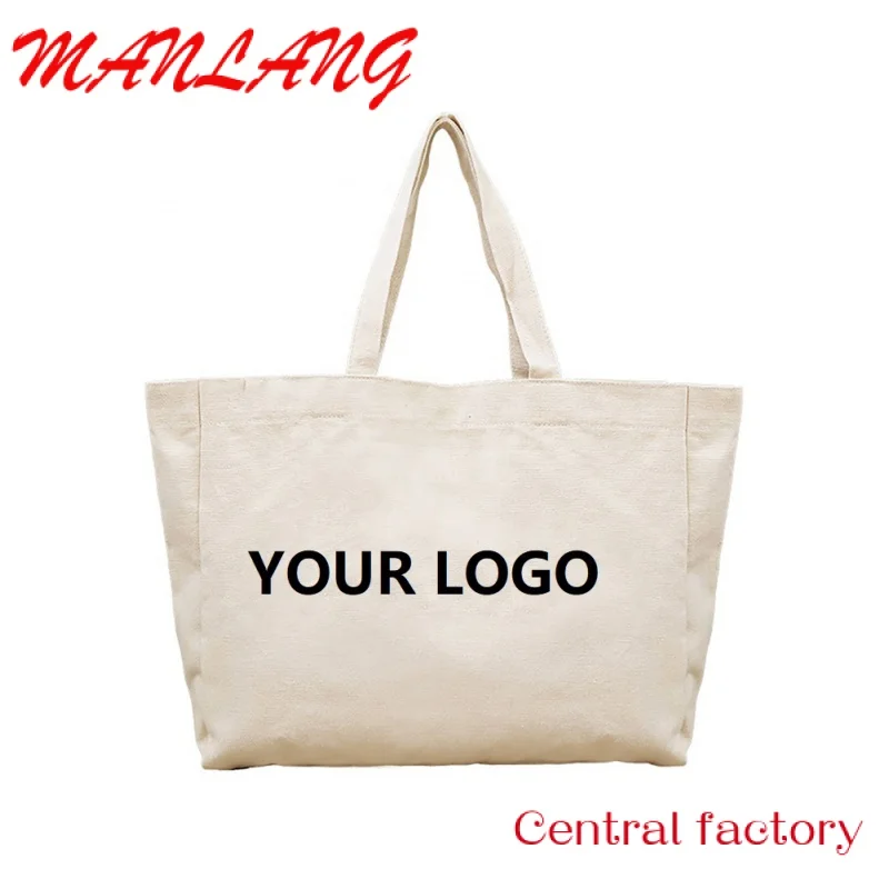 Custom  Hot selling  China  reusable canvas tote bags for shopping with logo printed designer luxury shopping bag