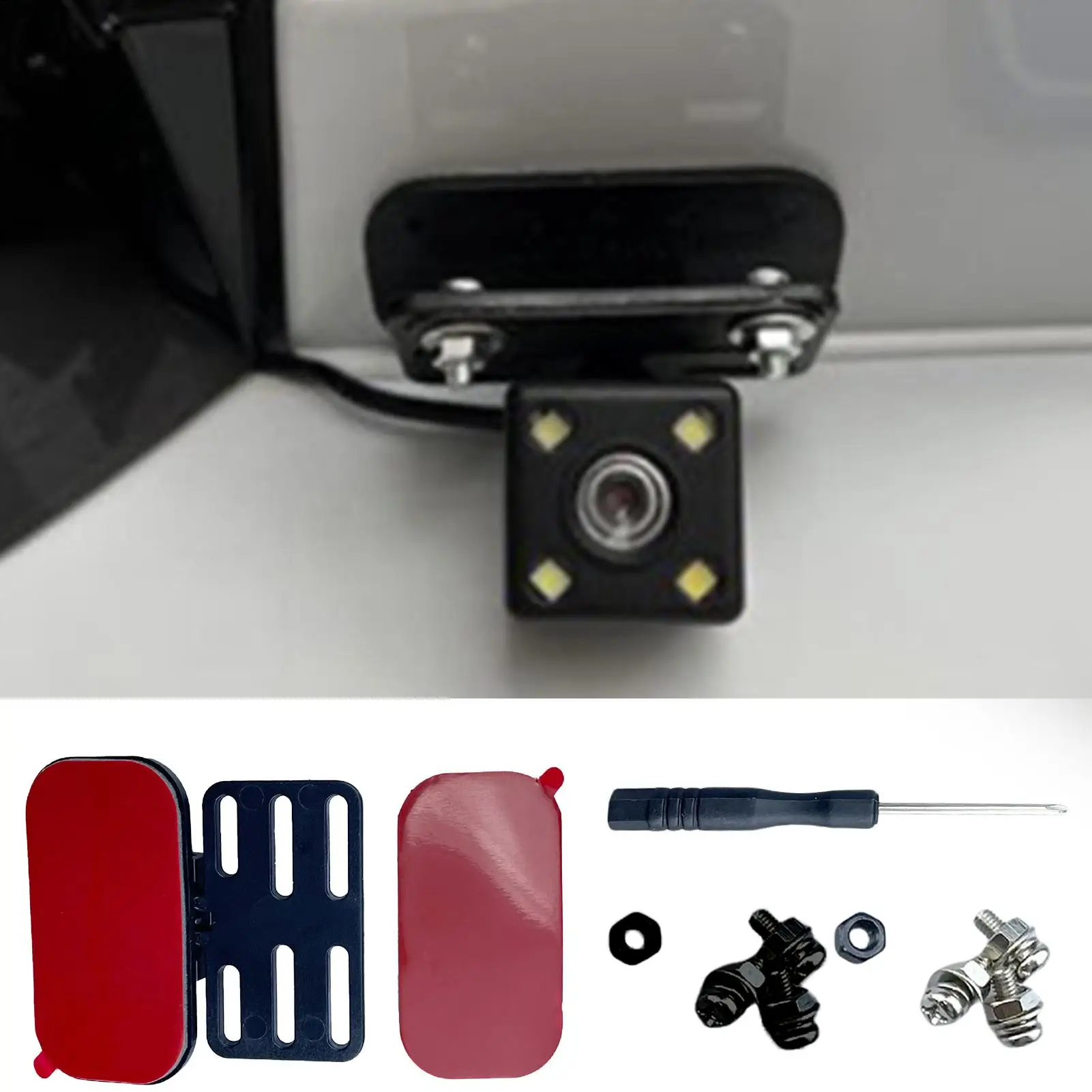 

Car Rear Camera Mount Car Dash Cam Mount Window Bracket Rear Windshield Backup Camera Bracket with Multi-Angle Adjustment