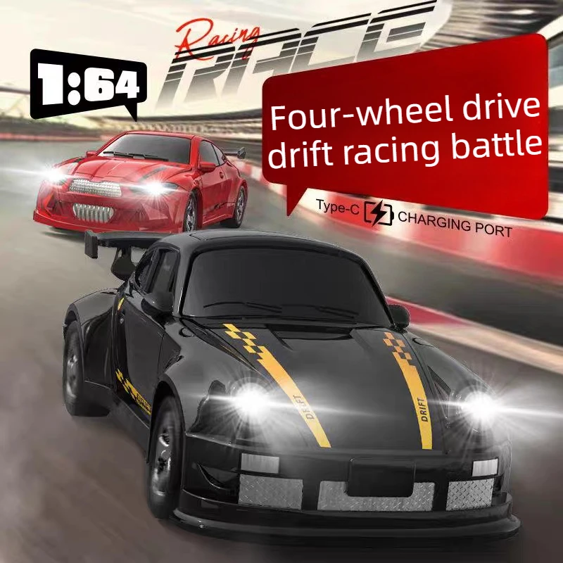 1/64 KF20 4WD RC Drift Racer 2.4G Mini Desktop GTR Model Simulation Toy Car Collector's RC Enthusiast Ornament view 2